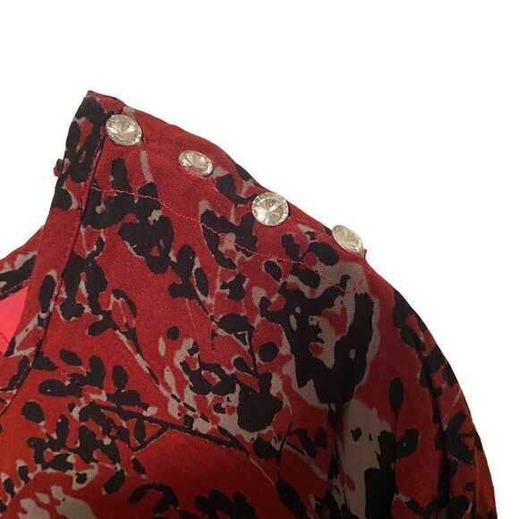 Matilda Jane Helena Dress Burgundy Floral Tiered Medium - Picture 4 of 6